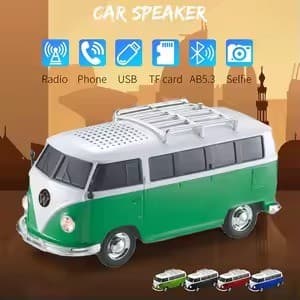 Caixa de Som Bluetooth Kombi WS-266BT com RGB Design Retrô e Som Potente USB/TF