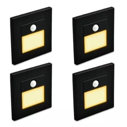 KIT 4 Balizador Lâmpada Luminária Sensor Movimento Infravermelho LED Sensor Presença PIR - CH250
