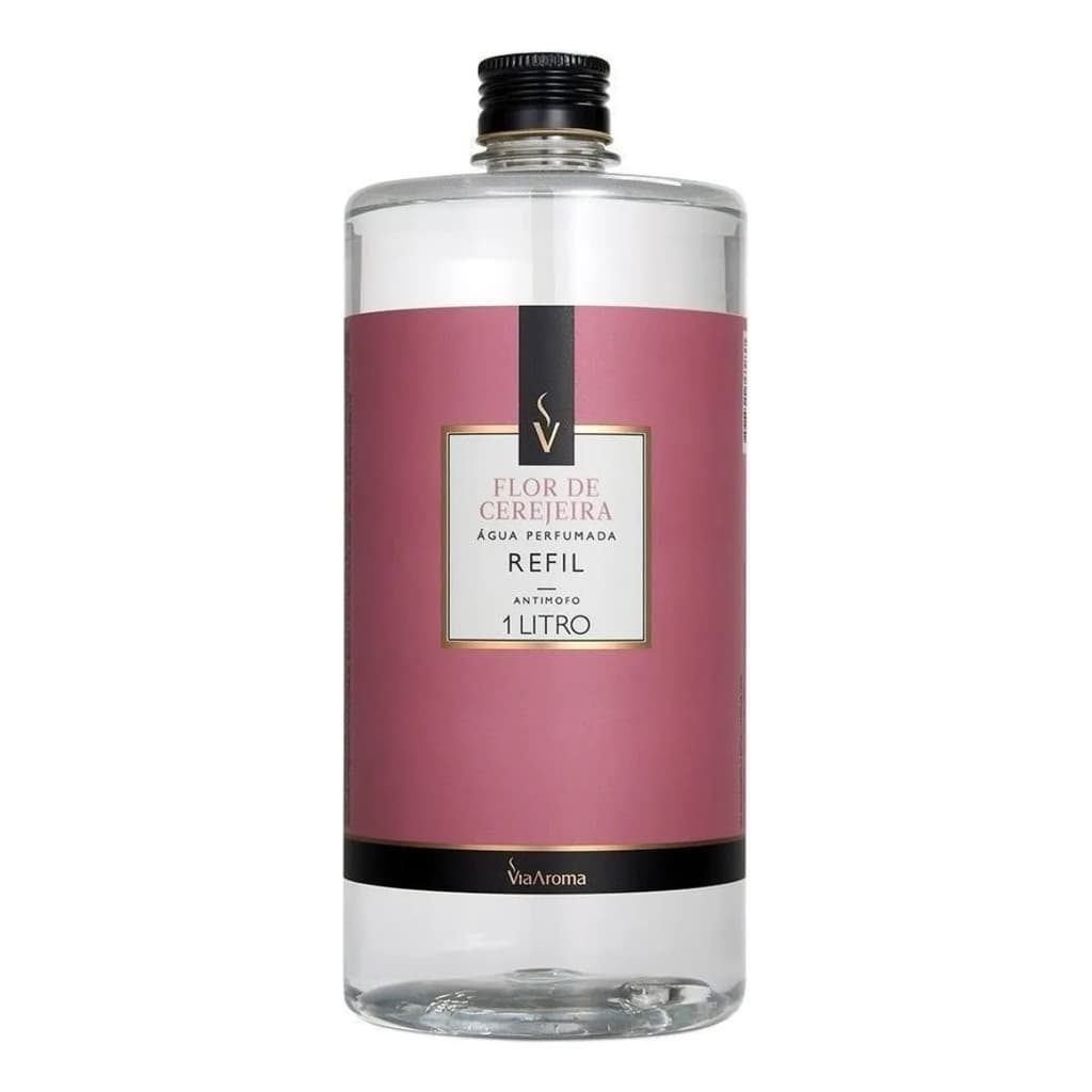 Odorizador De Tecidos Agua Perfumada Via Aroma Flor de Cerejeira Refil 1 Litro