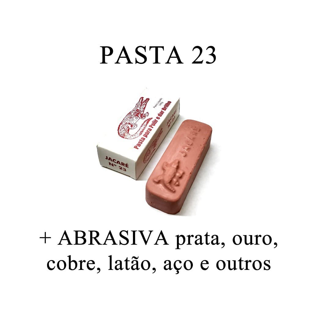 Pasta 23 Jacaré 145g + Abrasiva Para afiação e polimento Ourives Massa de polir metal