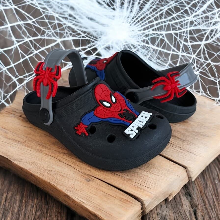 Sandália Babuche Infantil Spider Hero Anatômico Leve e Confortável Macio Promoção Antiderrapante