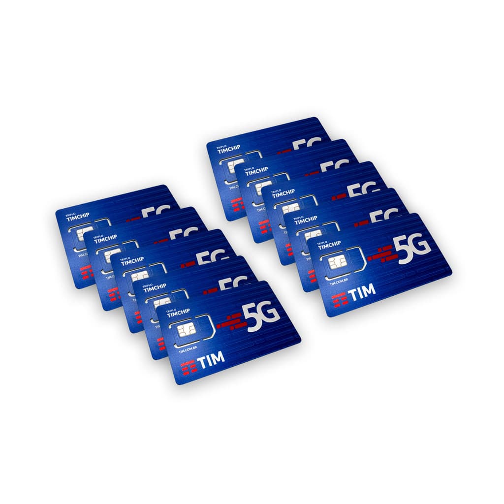 Chip Tim 4g Ddd Automático 3 Em 1 Triplo Chip (10 Unidades)