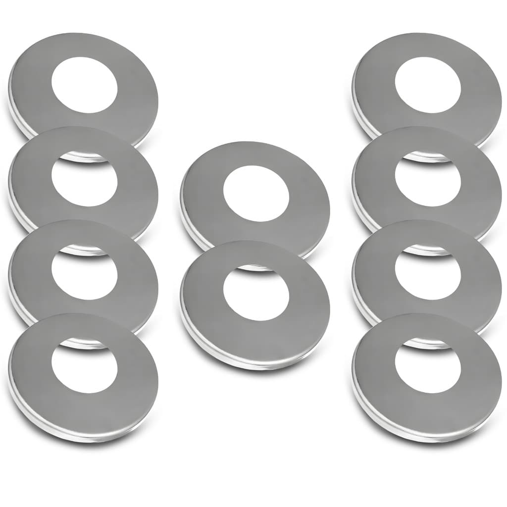 Kit 10 Canoplas Slim Aço Inox para Torneira Conexão 1/2