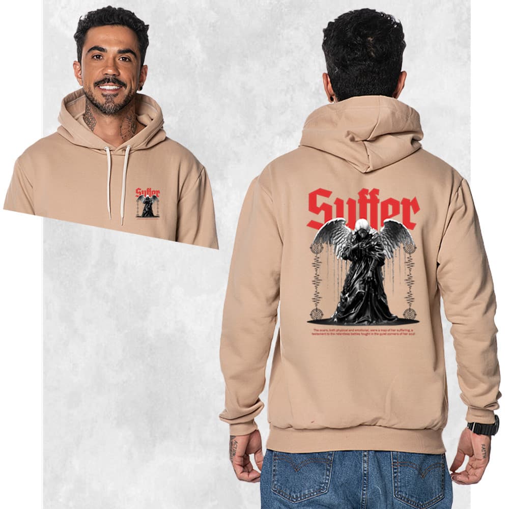 Moletom Canguru Estampado StreetWear Confortável Syffer