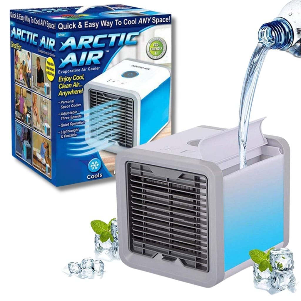 Mini Ar Condicionado Portátil Air Cooler Climatizador Umidificador Com Luz Led Usb