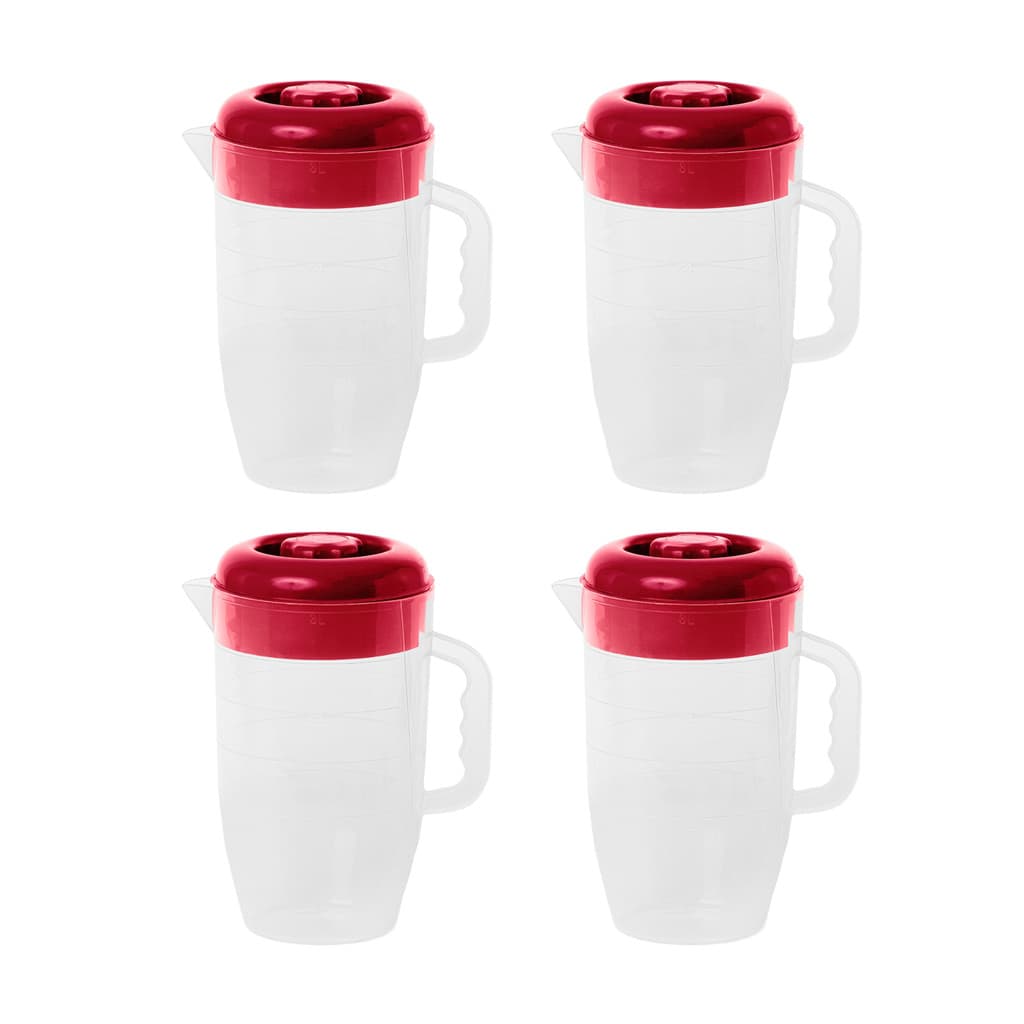 Kit 4 Jarra de Plástico Jarra de Água Jarra de Suco Plástico 3 litros