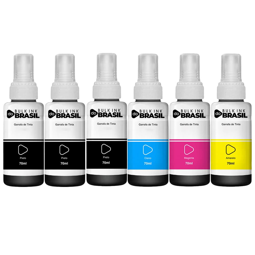 6 Tintas Compatível L355, L365, L850, L395, L475, L380, L575, L396, L455,L120, L565, L110, L495 CMYK