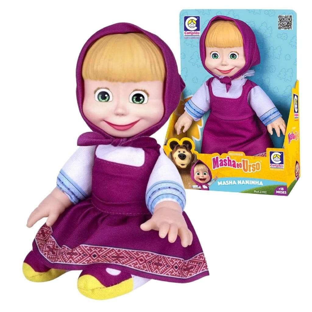 Boneca Masha Naninha Corpo de Pano Masha e o Urso -  Cotiplás