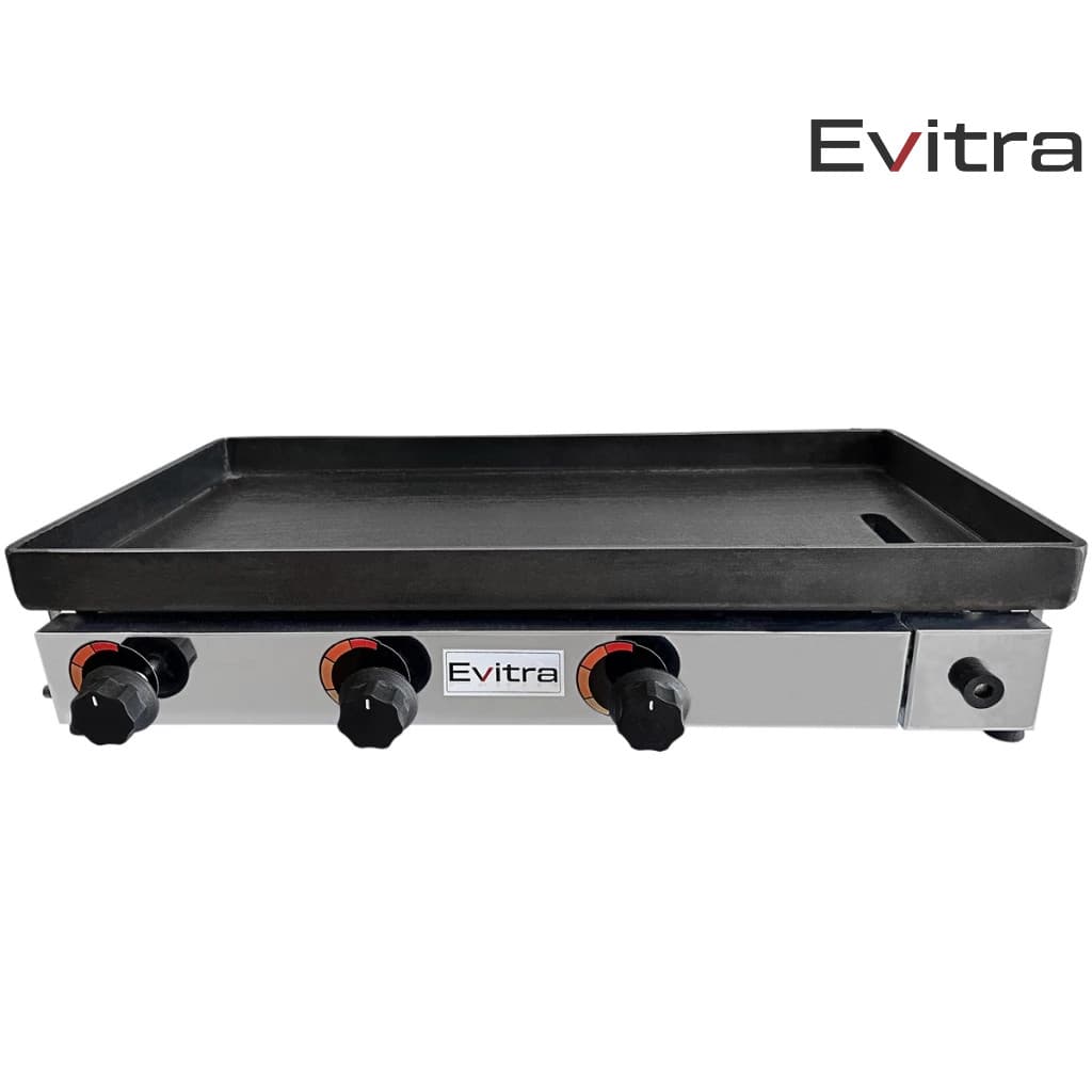 Evitra Chapa de Lanche Tamanho 70x35 8mm de Espessura Hamburgues Churrasco Gourmet Lanchonete PROFISSIONAL REFORÇADA