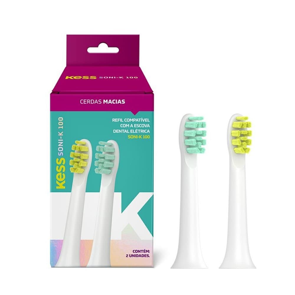 Refil Para Escova Dental Elétrica Kess Soni-K 100 2 unidades