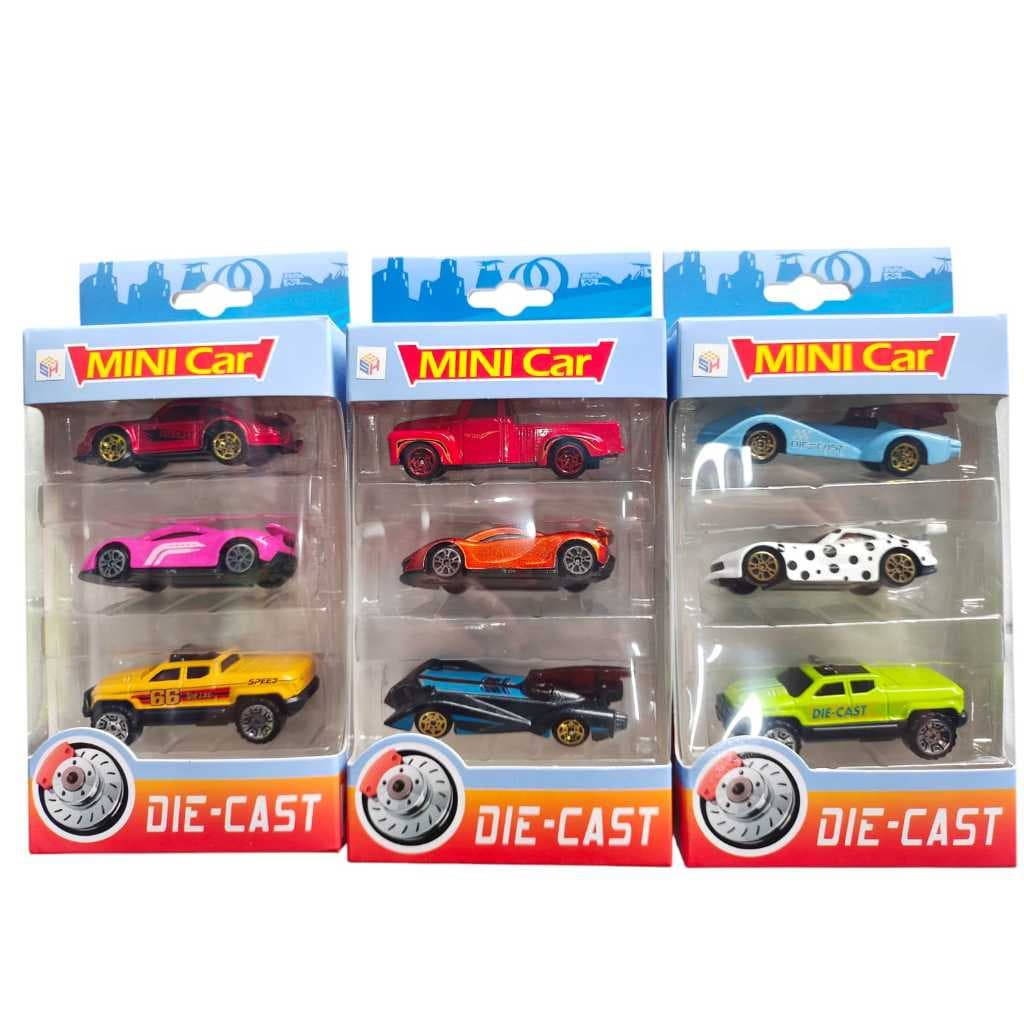 Kit3 Coleção Carrinho De Ferro Estilo Hot Wheels kit 3 Peças