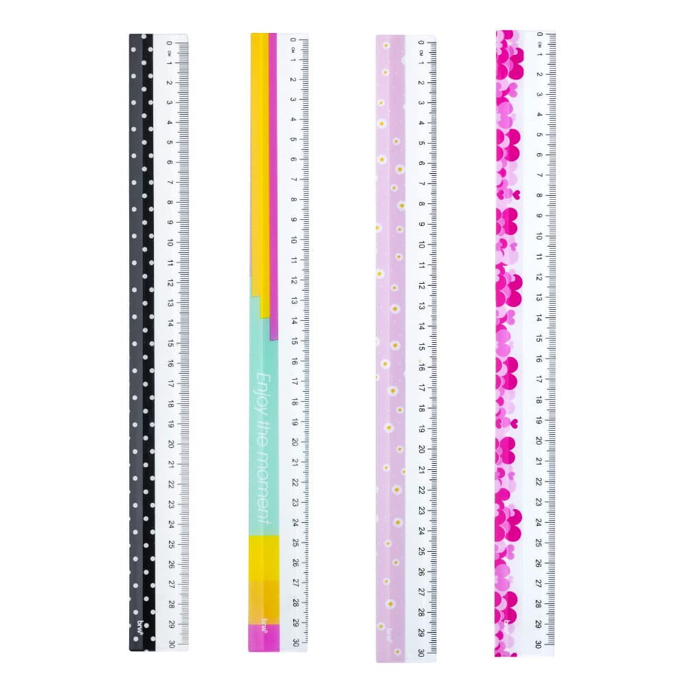 Régua Escolar Plástica 30cm BRW