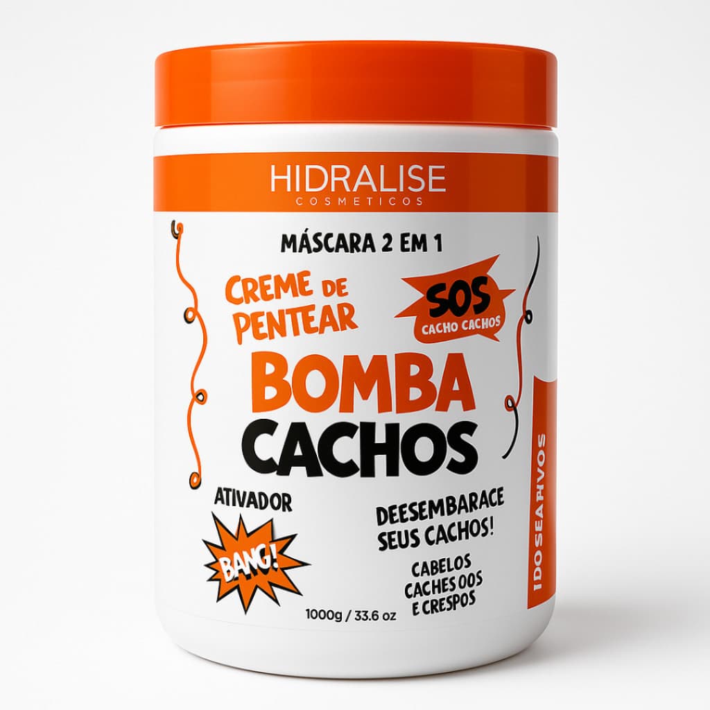 Creme de Pentear  Mascara 2 em 1 Bomba Cachos 1kg