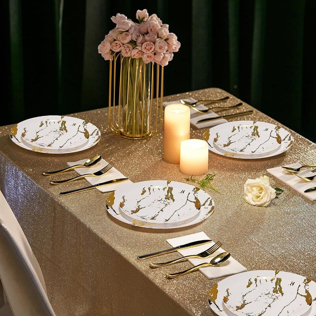 Kit 10 Pratos Estampas Marmorizadas Em Papel Descartável Reunião Eventos Celebrações Fim De Ano