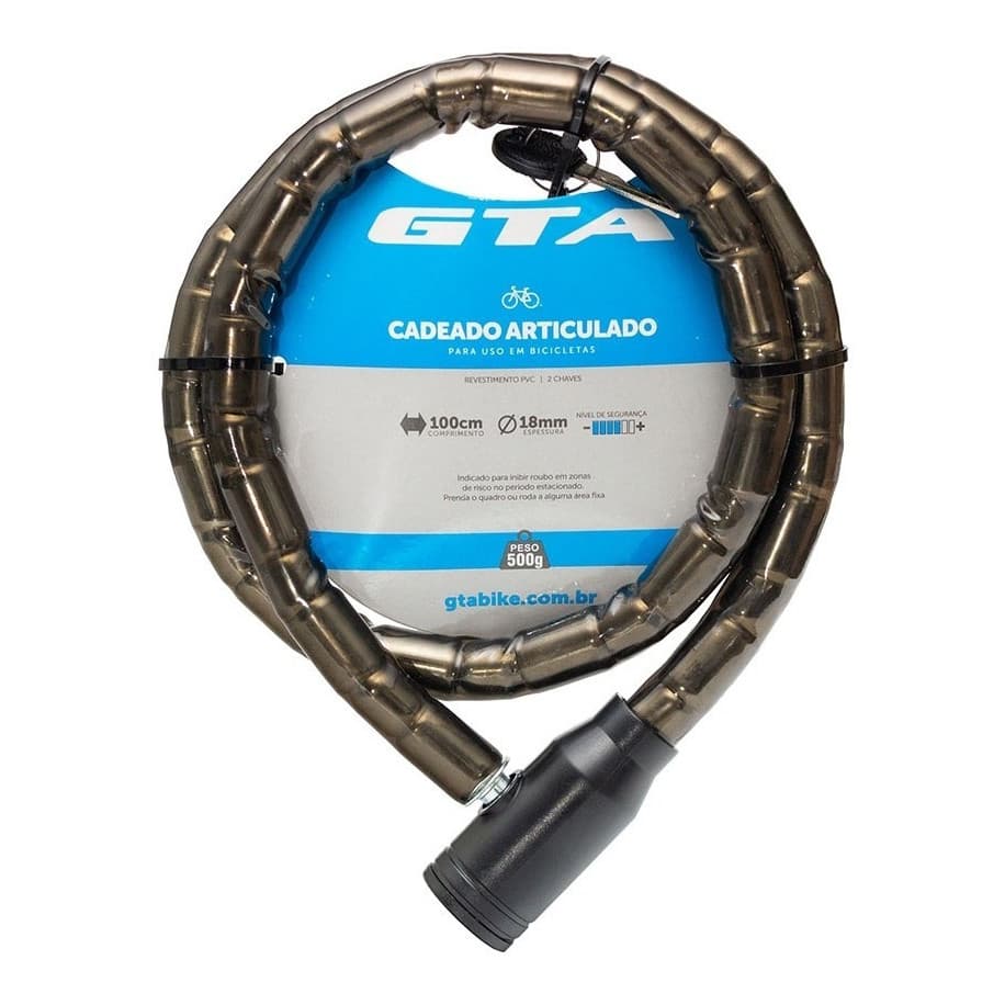 Cadeado Bicicleta Moto Anti Furto Grosso Articulado 18x100cm