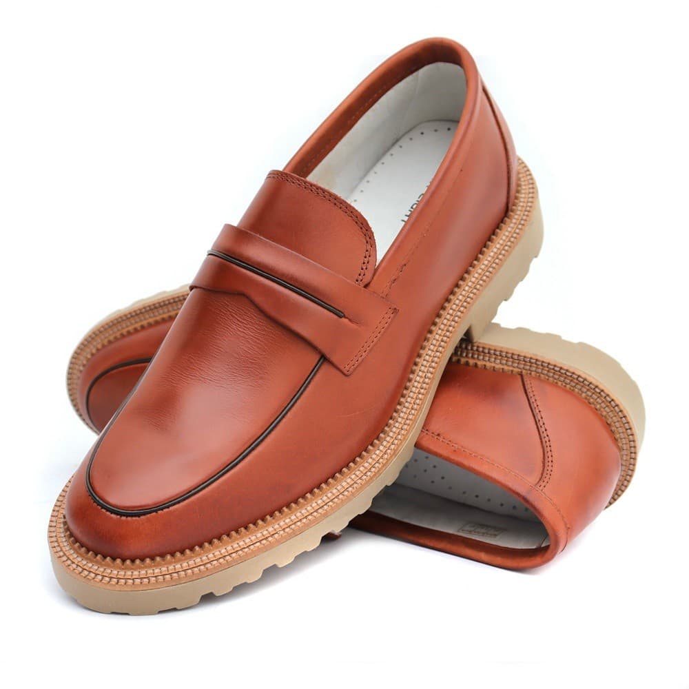 Sapatenis Loafer Masculino Couro Legítimo Elegante Iate