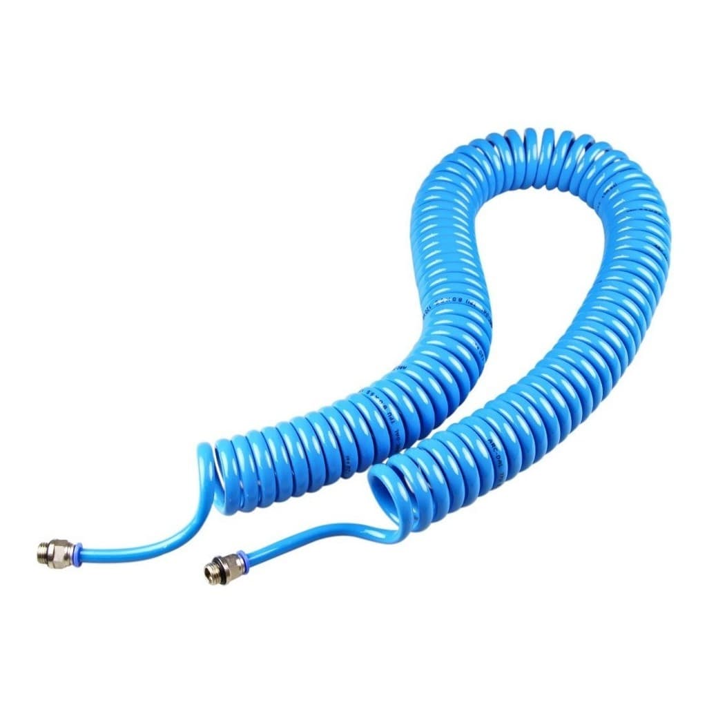 Mangueira Pu Espiral Compressor 10x7mm X 15 Mts +02 Conector