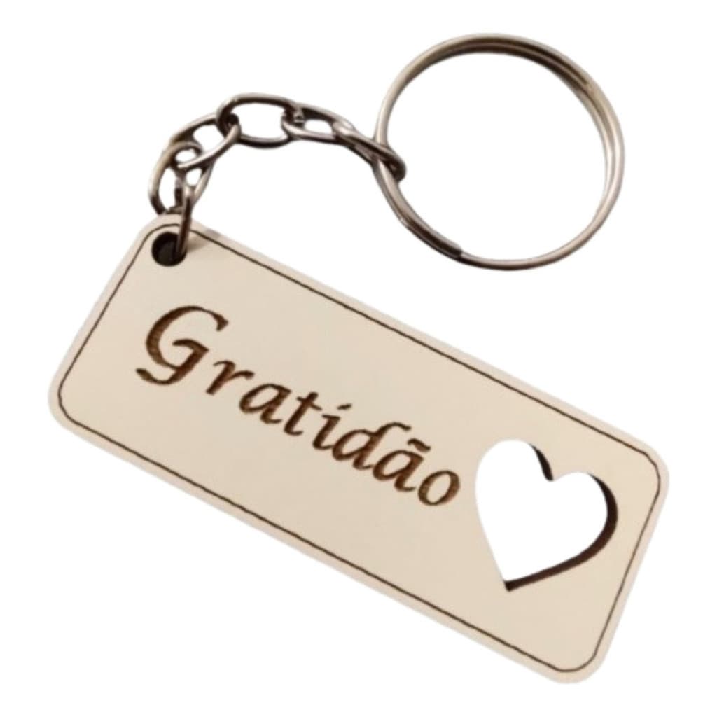 Lembrancinha Chaveiro Mdf Gratidão Coração