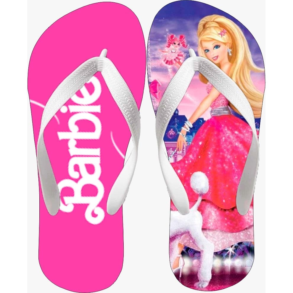 Chinelo Da Barbi Feminino Infantil E Adulto Entrega Rápida