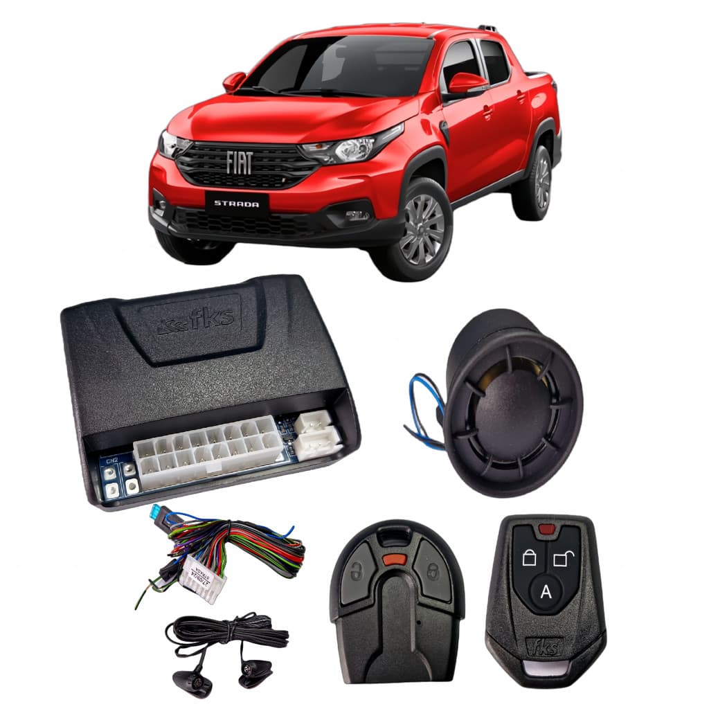 Alarme Veicular Nova Fiat Strada 2021 2022 Cabeça De Chave