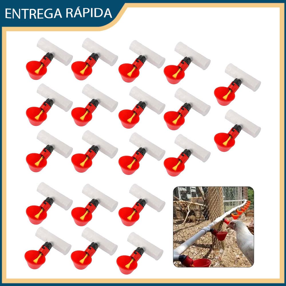 20x bebedouro de água para galinhas bebedouro de autosserviço para galinhas pato ganso pombo bebedouro A rega automática