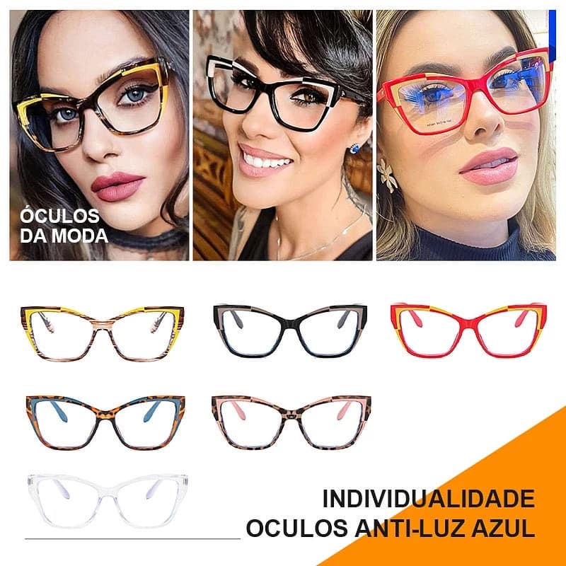 Moda Novo Estilo de Óculos Anti-Azul Moldura de Óculos Leves Retro Ladies Transparente Óculos Ultra-Ligeiros Populares para Jogos de Computador Fra