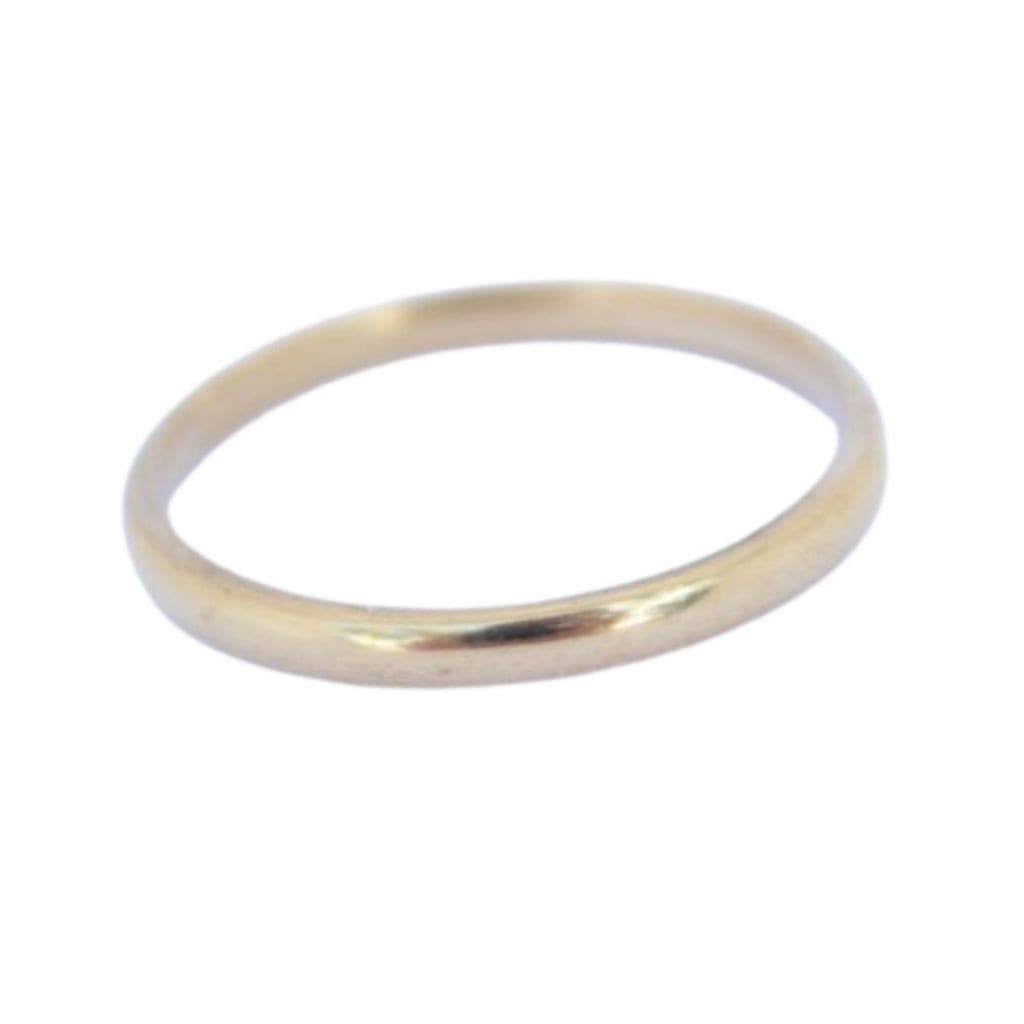Aliança Casamento Noivado Banhado Ouro Fininha Discreta 2mm (1 unidade) A-66