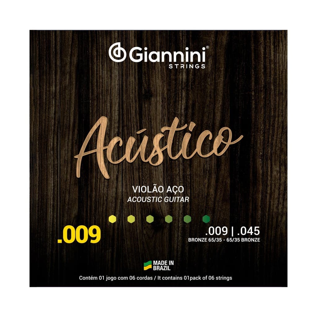 CORDAS VIOLAO AÇO 09 ACUSTICO GIANNINI GESWAL