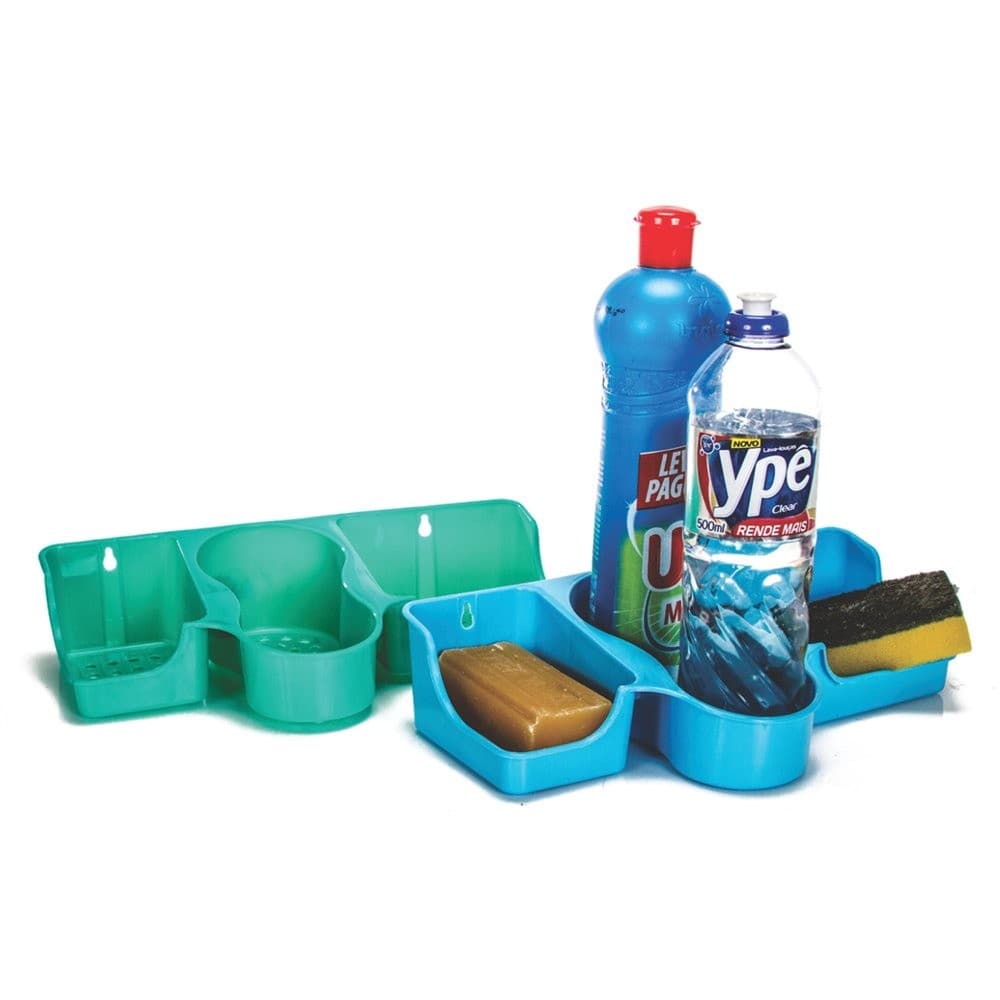 Porta sabão pia organizador produtos de limpeza bucha espojas para cozinha
