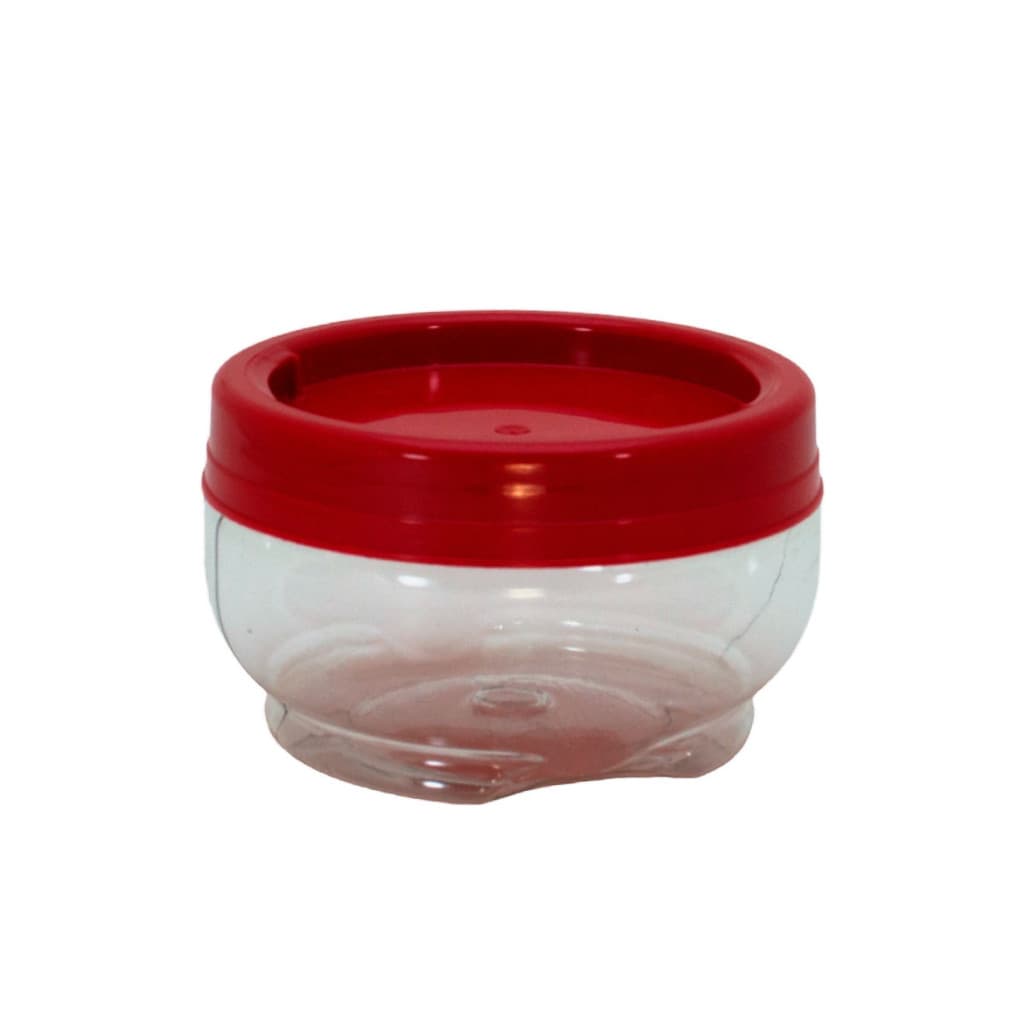 Pote Organizador Gire e Trave Empilha Fácil 220ml Vermelho