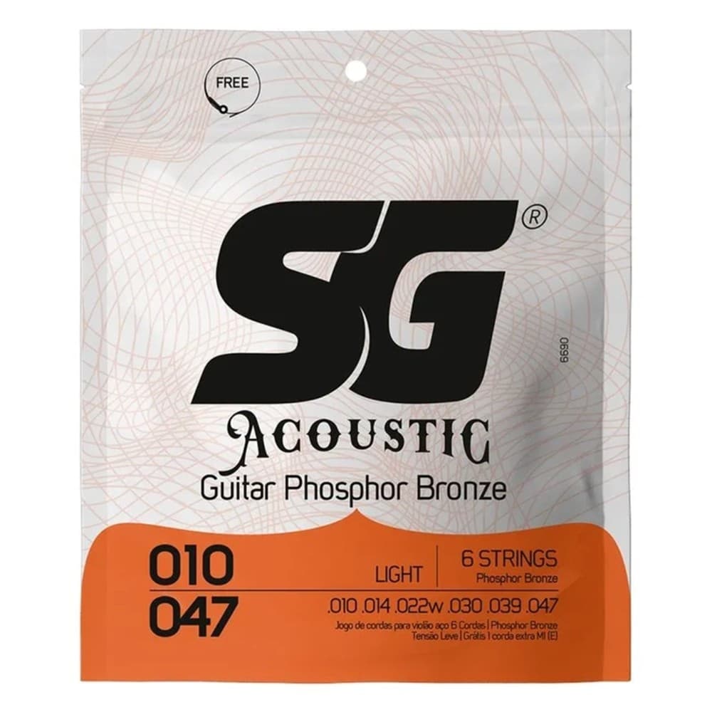 ENCORDOAMENTO SG VIOLÃO .010 AÇO BRONZE 85/15 LEVE