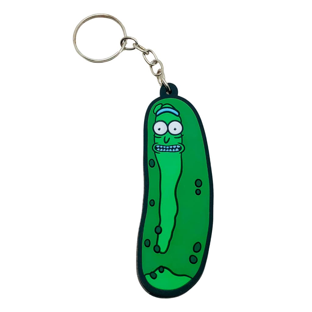 Chaveiro Emborrachado de Pepino Pickle Rick - Rick and Morty