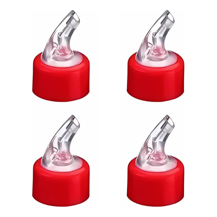 Kit 4 Bicos Dosador Para Azeite E Vinagre 30mm Salada