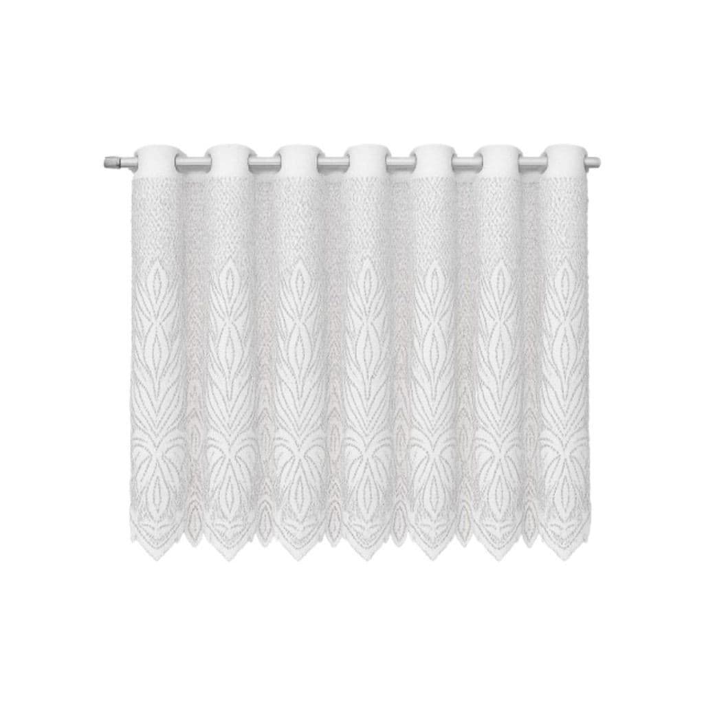 Cortina Vitrô De Banheiro De Renda Branca 90 X 70 Rendada