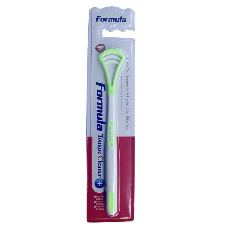 Limpador de Língua de Silicone Para Limpeza de Língua Verde Claro - Importado