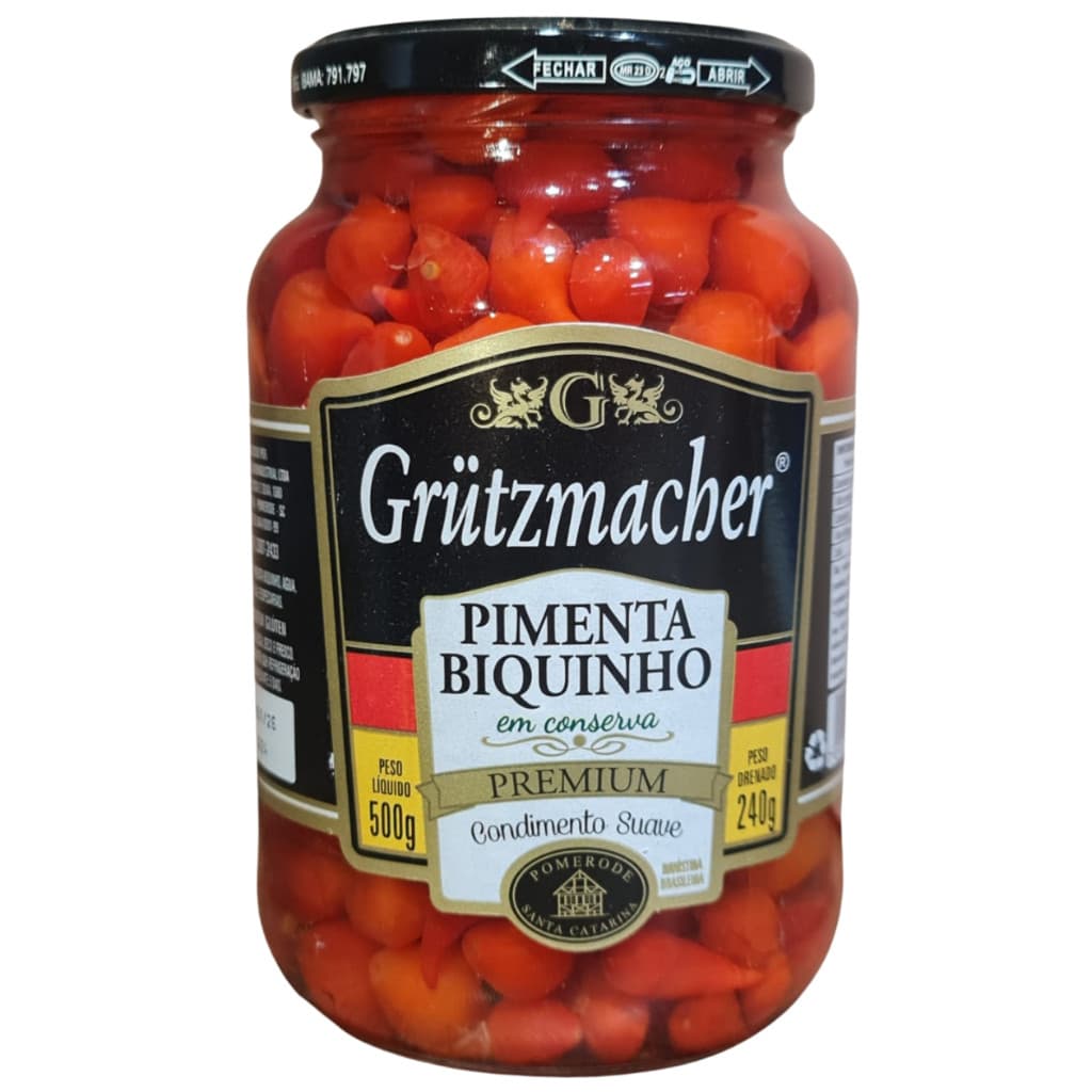 Pimenta Biquinho Premium em Conserva Grutzmacher 500g