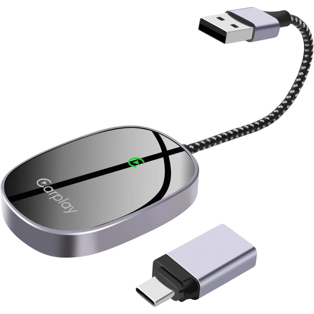 Sinpo  Adaptador automotivo 2 em 1 sem fio CarPlay Android Mini USB Dongle