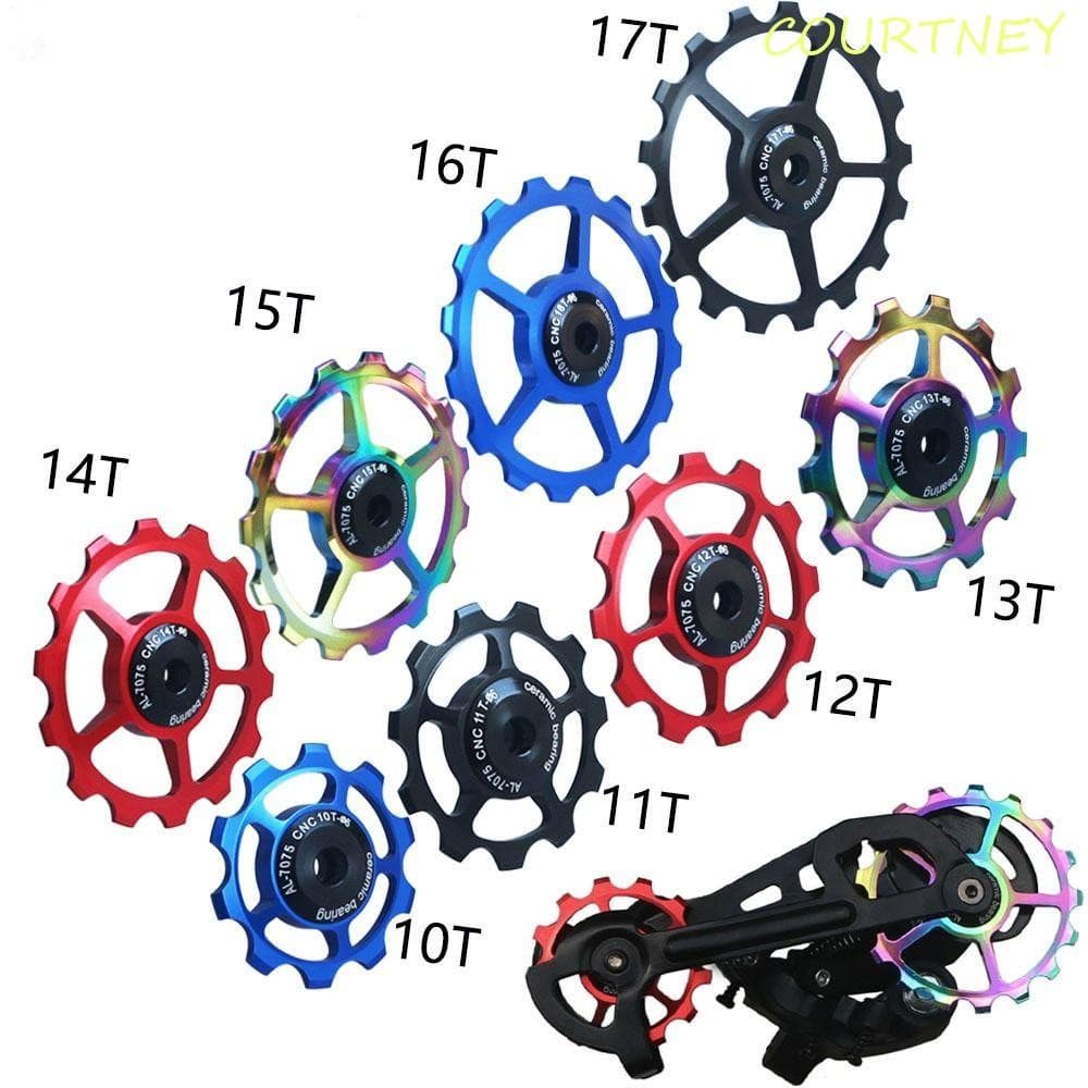 COURTNEY Guia De Rolamento Cerâmico Para Bicicleta , 13T 14T 15T , Roda Traseira Jockey , 16T , 17T , Polia De