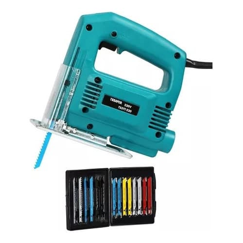 Kit Serra Tico Tico 500w + 14 Lâminas Madeira Metal