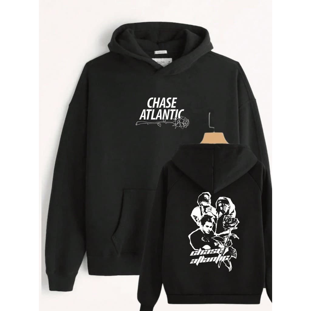 Moletom Chase Atlantic Com Capuz Flanelado Moda Unissex Estilo Musical Indie Rock Indie Pop