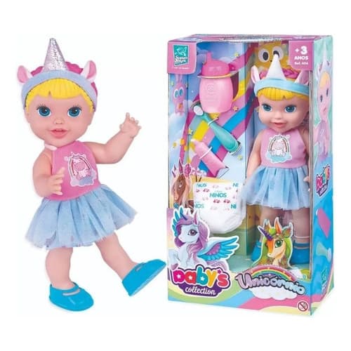 Boneca Baby's Unicórnio Baby Alive Faz Xixi C/ Dentinho E Escova Super Toys