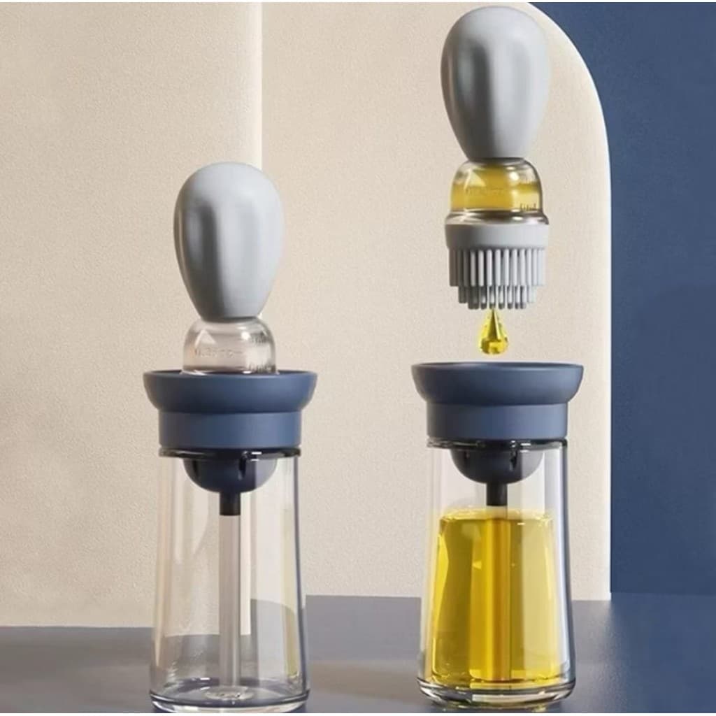 Dispenser de Azeite e Óleo 180ml com Pincel de Silicone Culinário