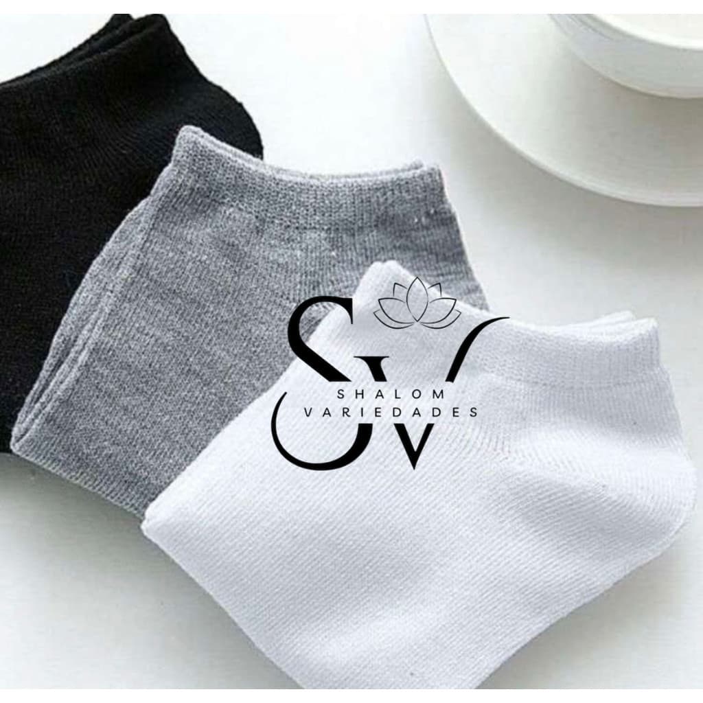 Kit  Com 6 Pares De Meias Soquete Unissex Cano Curto