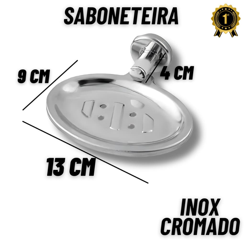 Saboneteira Para Banheiro Porta Sabonete Aço Inoxidável