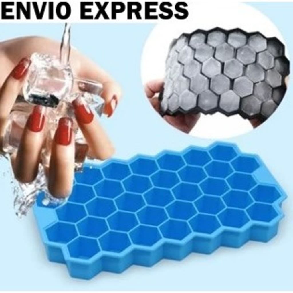 GGUAN Forma de Gelo Silicone Chocolate Bombom Drink Whisky Top Hexagono Colméia 37 Cavidades