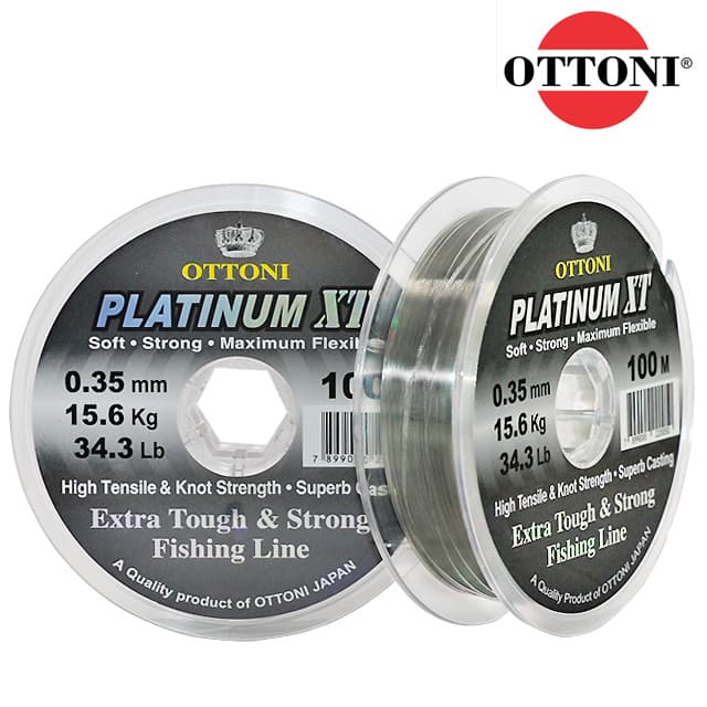 Linha Platinum XT Fumê Carretel Com 100m Ottoni Monofilamento