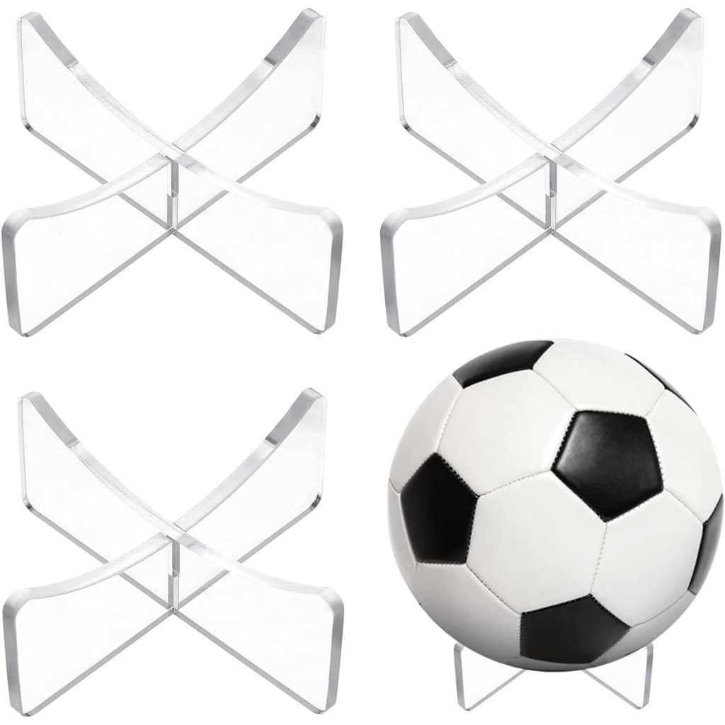 kit 3 pares de suportes de bola - acrilico cristal