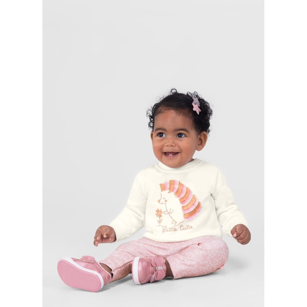 Conjunto bordado bebê menina