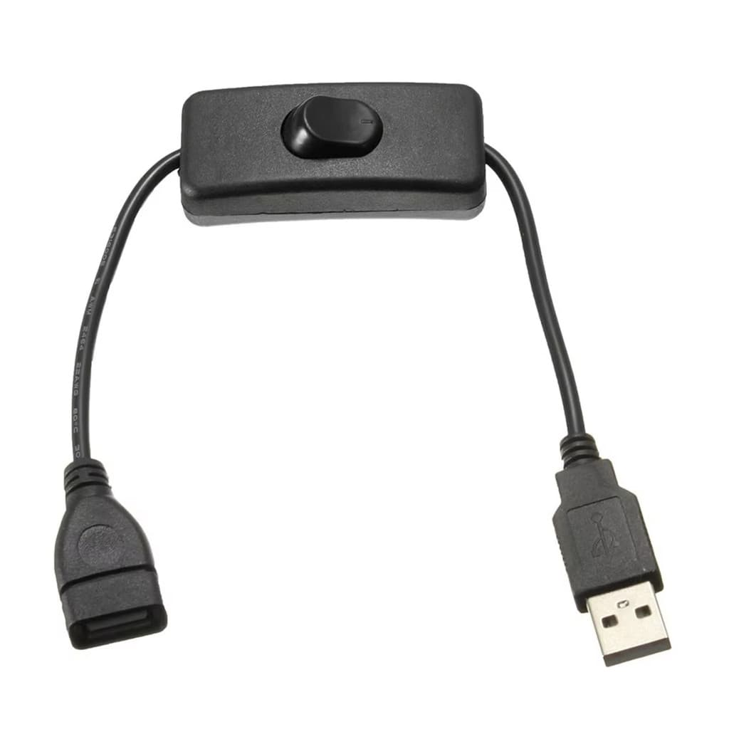Cabo Usb Macho Femea c/ botão Interruptor Liga Desliga