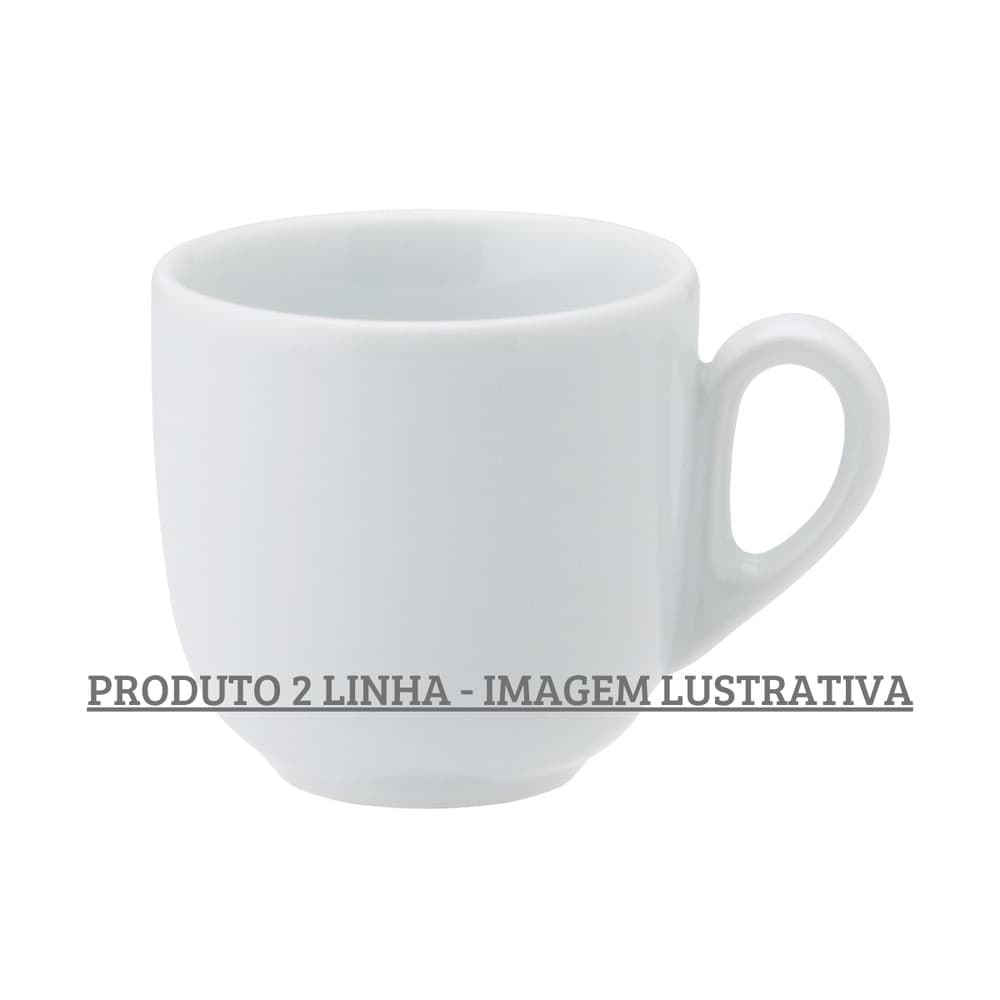 Xicara Chá 250ml Sem Pires Porcelana Schmidt - Mod. Pampa 2° LINHA 125
